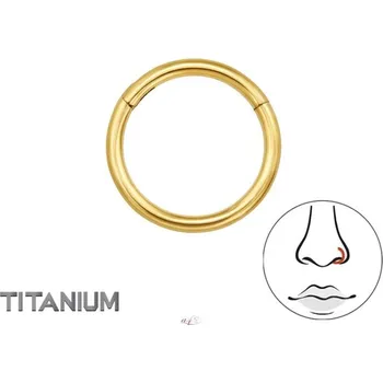 Piercing All4Silver Náušnice piercing do nosu kroužek zlatý S3371