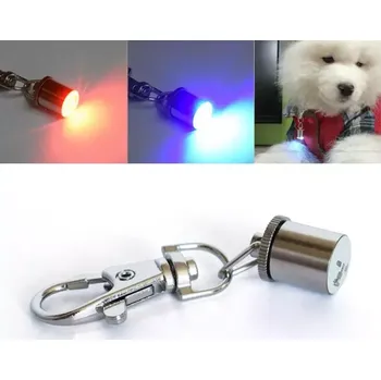 Obleček pro psa TopTechnology Nový cylindrický blikající přívěsek pro psa - šedý