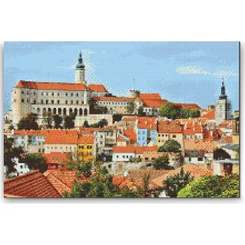 Diamantové malování Painting Queens Diamantové malování Zámek Mikulov, 60 × 80 cm, bez rámu, hranaté