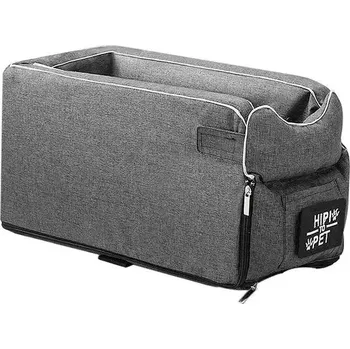 Pelíšek pro psa TopTechnology Přenosný pelíšek pro domácí zvířata s ovládacím sedadlem, šedý (42x20x22cm)