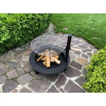 Hoříme.cz Ohniště s grilem Salome komplet 80cm lem