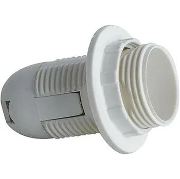 Objímka na žárovku Instalační objímka pro žárovky se závitem E14 bílá vnější závit