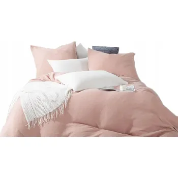 Povlečení RŮŽOVÉ POVLEČENÍ PRODYŠNÉ MUŠELÍNOVÉ 140x200 + 1 POVLAK KOMPLET JEMNÝ