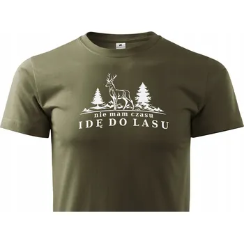 Pánské tričko Myslivecké tričko NEMÁM ČAS, JDU DO LESA zelené XL