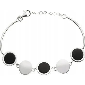 Náramek Stříbrný náramek ryzost 925 Onyx