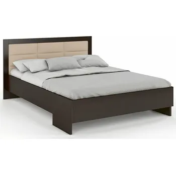 Postel Zvýšená postel s čalouněným čelem - Kalmar - borovice Čalounění postele: 2303, Odstín moření: Palisander, Rozměr: 140x200