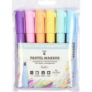 PASTELOVÉ FIXY Bez zápachu 6 barev 1-5 mm KOH-I-NOOR VÝRAZNÉ
