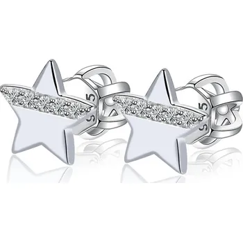 Náušnice NUBIS® Stříbrné šroubovací náušnice - hvězdy - NB-3441