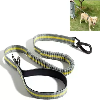 Vodítko pro psa TopTechnology Vodítko pro psy Outdoor Anti-Scourge s reflexním nylonem (Žluté)