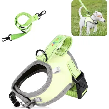 Postroj pro psa TopTechnology FunAdd Reflexní prodyšný nylonový postroj pro psy, velikost S (zelený)