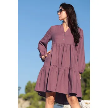 Dámské šaty Lotika Kanýrové šaty Lotika ze 100% lnu 981704