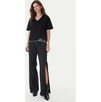 Dámské oblečení Karl Lagerfeld Jeans Jeansy B1W10072 Černá Wide Leg 29_32