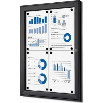 SDN Vitrína S - interiér 4xA4 - 521x696 mm Barva rámu: černá