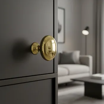 Nábytkové kování Interex Úchytka knopka BEA / Zlatá lesklá