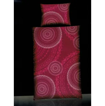 Povlečení Bavlněný satén ELVÍRA vínová