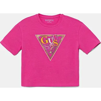 Chlapecké tričko Dětské tričko Guess růžová barva, J5GI04 K6YW4 J5GI04.K6YW4.PPYA 42X, vel. 158-166