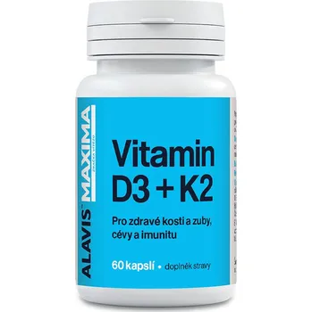 Zdraví ALAVIS MAXIMA Vitamin D3+K2, 60 kapslí