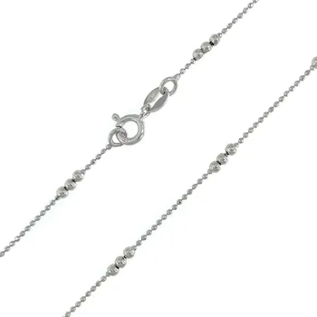 Řetízek Stříbrný řetízek kuličkový drobný délka řetízku 42cm