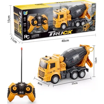 RC model auta rc míchačka na dálkové ovládání se světly a zvuky