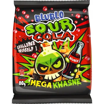 Bonbon Želé Bonbony želé bonbony BLUBLO s příchutí sour cola 80g Blublo 80 g