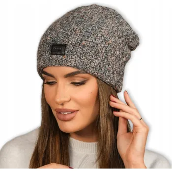 Čepice Kamea zimní čepice beanie šedá, univerzální velikost (54-60)