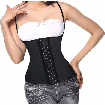 Korzet MK3GR2 Dámský korzet bez kostic, 3 řady háčků, pod prsa, černý, XL