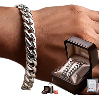 Náramek Pánský stříbrný náramek 5mm/ 9 Cm s diamanty, STŘÍBRO 925, RYZOST 925