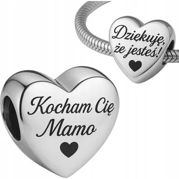 Přívěsek Stříbrný přívěsek srdce s gravírováním pro maminku Gravírování Miluji tě, mami STŘÍBRO 925