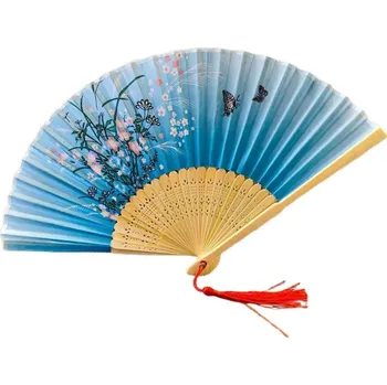 Karnevalový doplněk Gaira® Vějíř V8002, Barva modrá