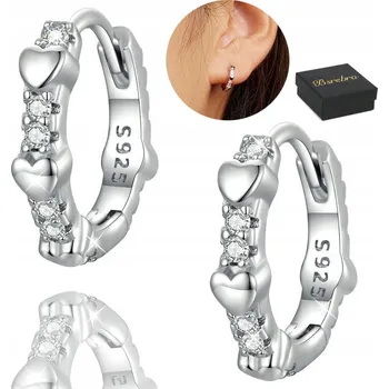 Náušnice Stříbrné Náušnice RYZOST 925 KOLA RÁFKY STŘÍBRO Kolečka Srdíčka Dámské