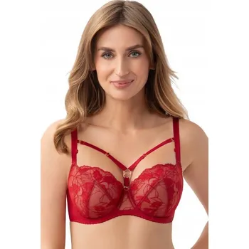 Podprsenka Gorsenia podprsenka s měkkými košíčky červená velikost 85G