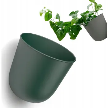 Květináč Závěsný Květináč 13x15 cm, zelený plastový obal na květináč