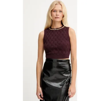 Top Elisabetta Franchi vínová barva, TK60B56E2 93X, vel. 40