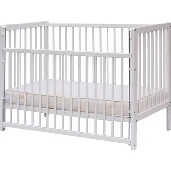 Dětská postýlka Dětská postýlka Scarlett Fira - bílá (buk) - stahovací bočnice - 120 x 60 cm