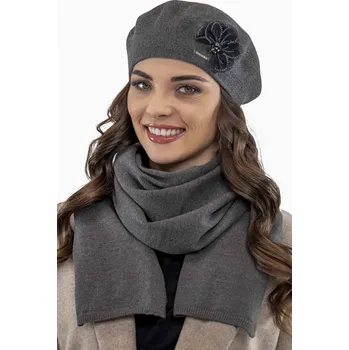 Čepice Baret a čepice Vivisence 7036 komplet - výprodej Barva: Šedá - tmavě, Velikost: UNI