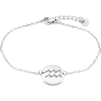 Náramek biju Náramek z chirurgické oceli s pevným přívěskem, znamení Vodnář 2001960