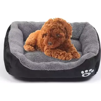 Pelíšek pro psa TopTechnology Teplý pelíšek pro psa Four Seasons, velikost S, 43×32×10cm (černá/světlá šedá)