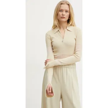 Dámský svetr Svetr Patrizia Pepe dámský, béžová barva, lehký, 8K0248 K078 8K0248.K078 12X, vel. 36