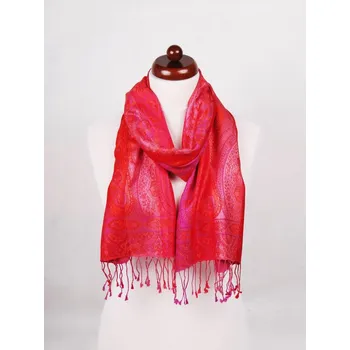 Šála Hedvábná šála Super červeno-růžová