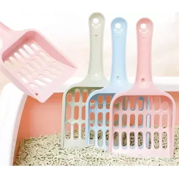 TopTechnology Kočičí lopatka na stelivo - malá, 19 cm, design z tofu (náhodná barva)