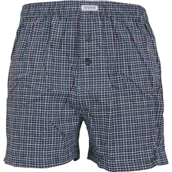 Trenýrky Andrie kostkované trenky pro muže PS 5863 grafit velikost XL-54/56