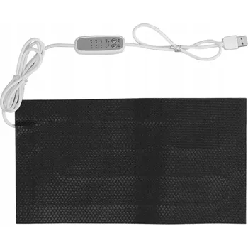 Topná rohož Topná vodotěsná vyhřívací podložka s termostatem 20x10cm USB kabel