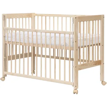 Dětská postýlka Scarlett Kamila - ECO přírodní (borovice) - stahovací + válendová bočnice - 120 x 60 cm