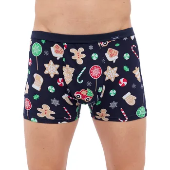 Boxerky boxerky vánoční Cornette 007/74 Candy Barva: tm.modrá, Velikost: XL