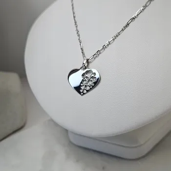 Přívěsek Stříbrný přívěsek srdce se srdíčky - možnost GRAVÍROVÁNÍ ryzost 925