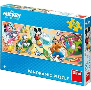 Dětské zboží Panoramatické puzzle DISNEY Mickey a přátelé – sport, 150 dílků