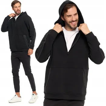 Pánská mikina Pánská bavlněná pánská mikina s kapucí a kapsami MORAJ 3XL