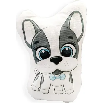 plyšák PLYŠOVÁ HRAČKA POLŠTÁŘ PEJSEK BULDOG velvet minky LiLo K Mazlení, heboučký