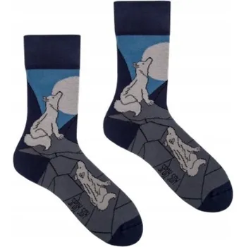 Pánské ponožky Spox Sox Ponožky O wilku mowa šedé, velikost 36-39