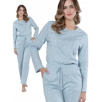 Dámské pyžamo Leveza dámské pyžamo bavlna modré barvy, velikost XL